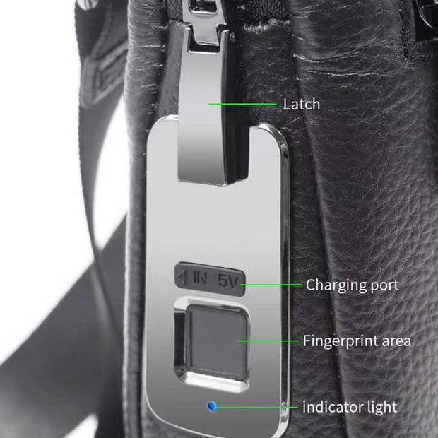 Fingerprint Lock New Men'S Cross Body Bag Luxury