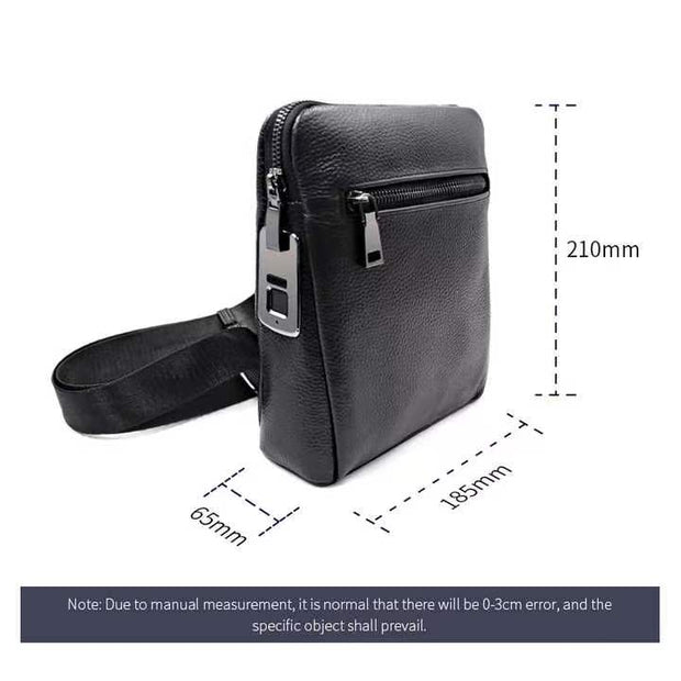 Fingerprint Lock New Men'S Cross Body Bag Luxury