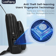 Fingerprint Men Bag Cross Bag, Black