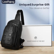 Fingerprint Men Bag Cross Bag, Black