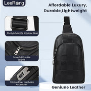 Fingerprint Men Bag Cross Bag, Black