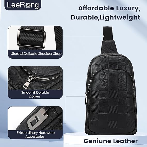Fingerprint Men Bag Cross Bag, Black