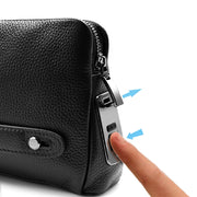 Men's Fingerprint Bags for men Leather Hand Bag