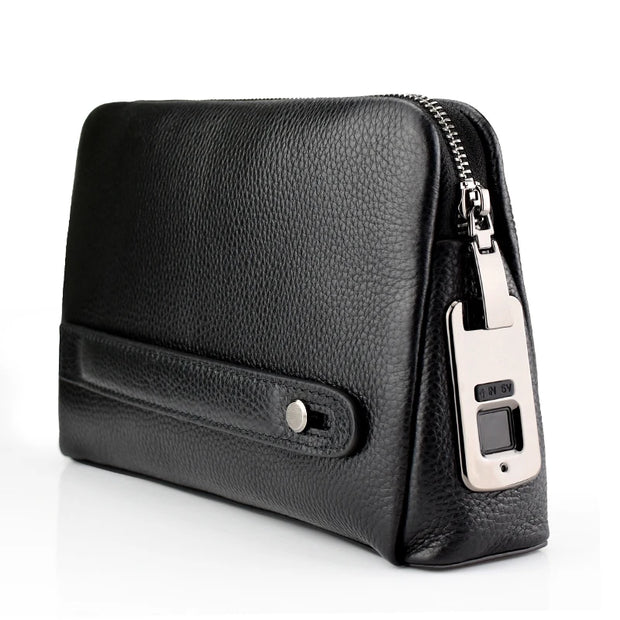 Men's Fingerprint Bags for men Leather Hand Bag