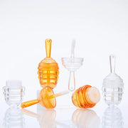 5.5ml Empty clear brown honeycomb shape Lip Gloss Tube